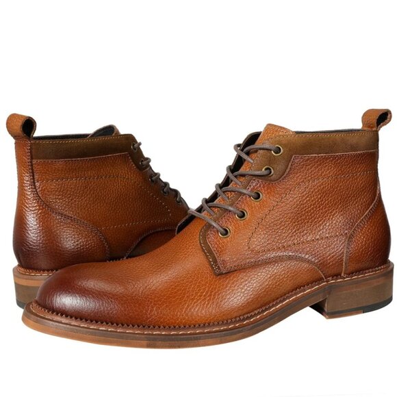 YFFUSHI Genuine Cowhide Leather Classic Short Shaft Chukka Ankle Boots Size 8 - Picture 1 of 12